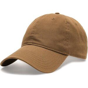Women's Brown Vintage Washed Unstructured Baseball Cotton Adjustable Cap